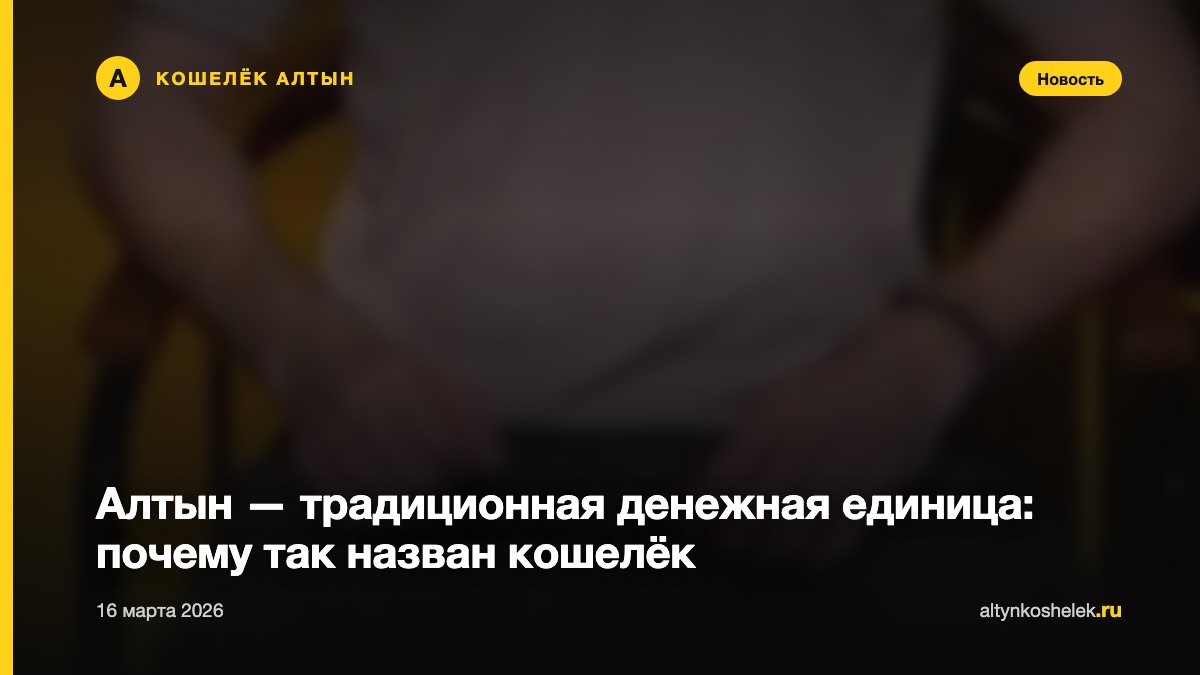 Алтын — традиционная денежная единица: почему так назван кошелёк