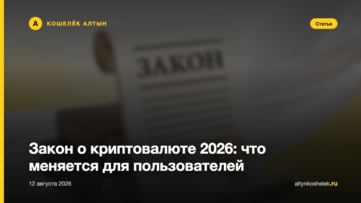 Закон о криптовалюте 2026: что меняется для пользователей