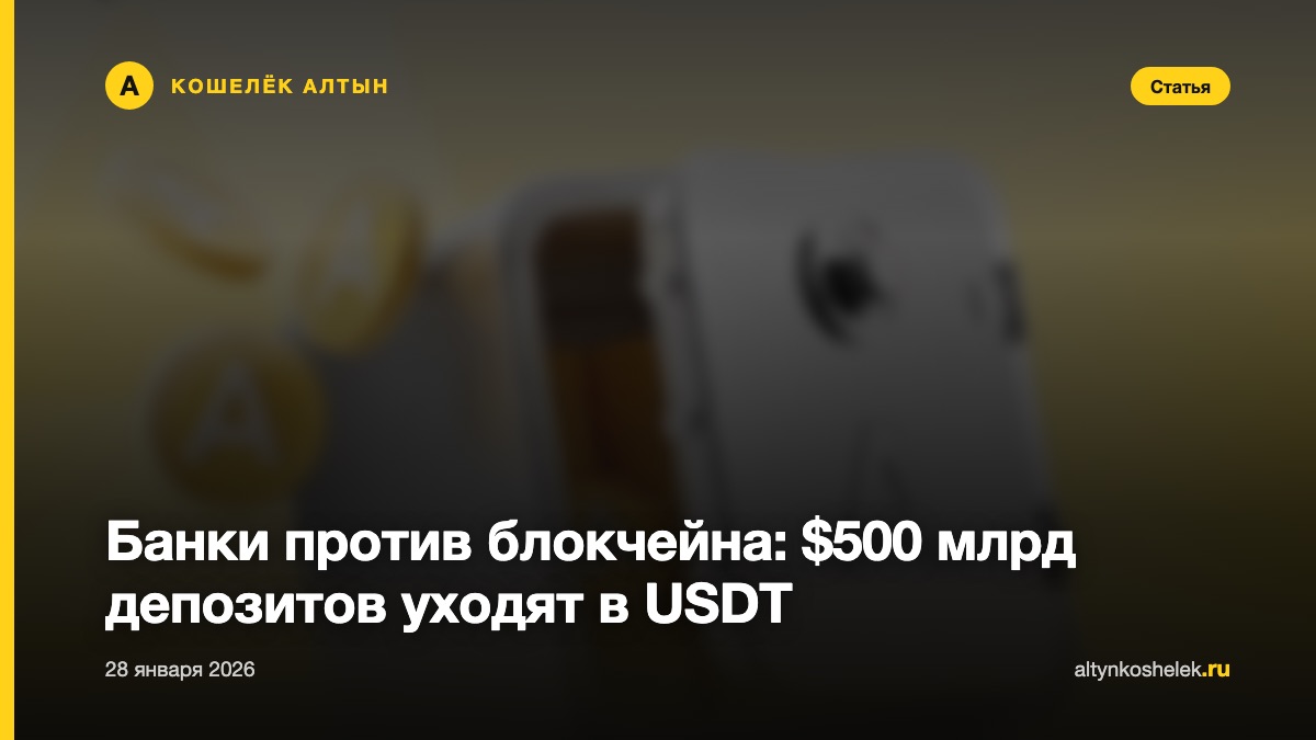 Банки против блокчейна: $500 млрд депозитов уходят в USDT