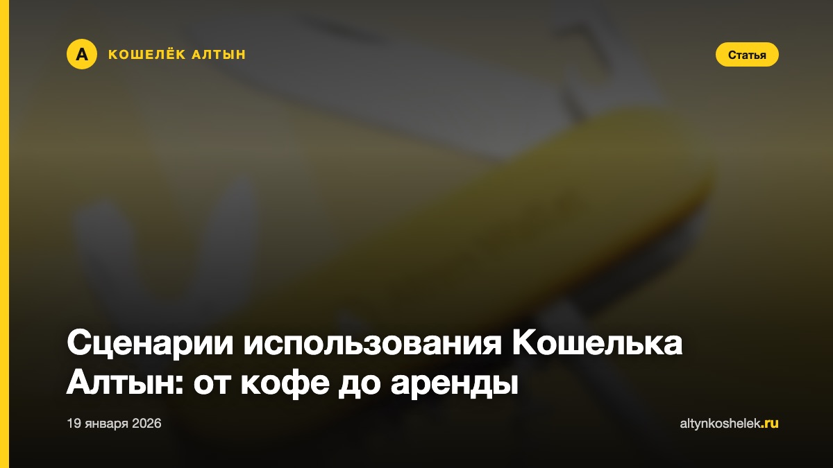 Сценарии использования Кошелька Алтын: от кофе до аренды