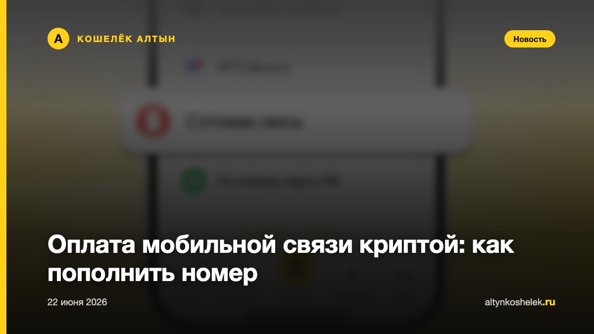 Оплата мобильной связи криптой: как пополнить номер