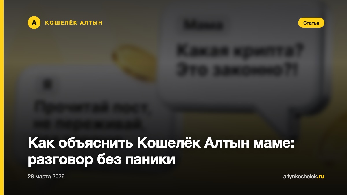 Как объяснить Кошелёк Алтын маме: разговор без паники