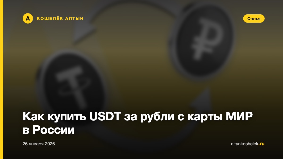 Как купить криптовалюту USDT за рубли с карты МИР в России? ЛЕГАЛЬНЫЙ СПОСОБ — АЛТЫН!